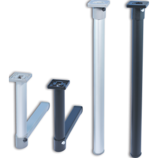 MPK Klaptafelpoot Zwart Bovenknik 67.5cm