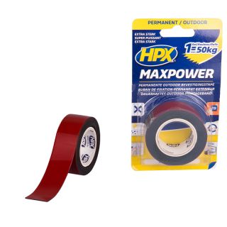 HPX Max Power Bevestigingstape Outdoor 1,5mtrx25mm Zwart