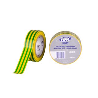 HPX PVC Isolatietape 10mtrx19mm Geel/Groen