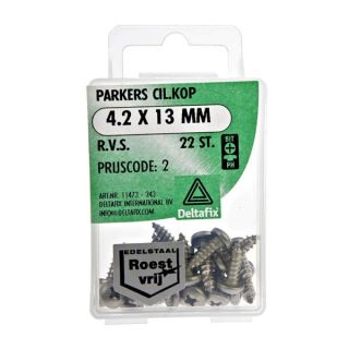 Deltafix Parker CK RVS 4.2x13mm Set 22st