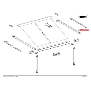 Thule Rafter Arm Assy RH 1200 2.60