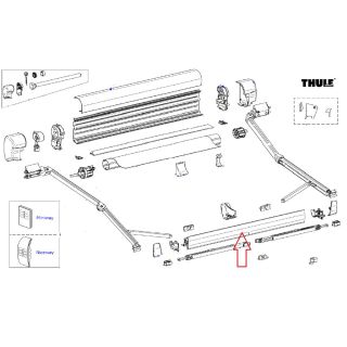 Thule 8000 Leadrail 5.00 Crème RAL9002