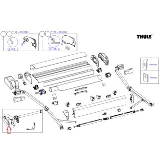 Thule 9200 Main Housing 230V LH Eindkap Wit