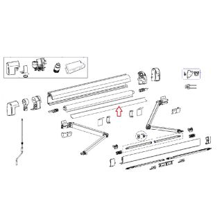Thule Support Roller Tube Aluminium 5200 4.50