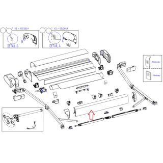 Thule 9200 Lead Rail 550m Wit